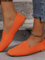 Square Toe Flat Slip-Ons