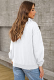 Quarter Zip Dropped Shoulder Sweatshirt