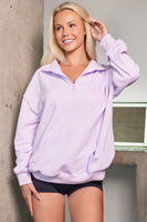 Quarter Zip Dropped Shoulder Sweatshirt