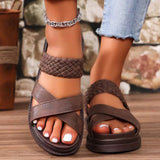 Crisscross Open Toe Platform Sandals