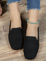 Square Toe Flat Slip-Ons