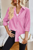 Striped Button Up Long Sleeve Shirt