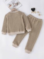 Kids HAPPY Textured Top and Joggers Set