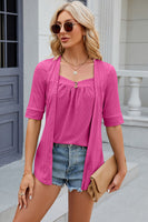 Eyelet Half Sleeve T-Shirt