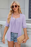 Eyelet Half Sleeve T-Shirt