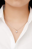 1 Carat Moissanite Pendant Platinum-Plated Necklace