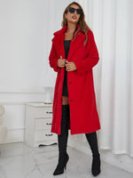 Warm Wishlist Lapel Collar Long Sleeve Coat