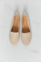 Forever Link Rhinestone Flats in Beige